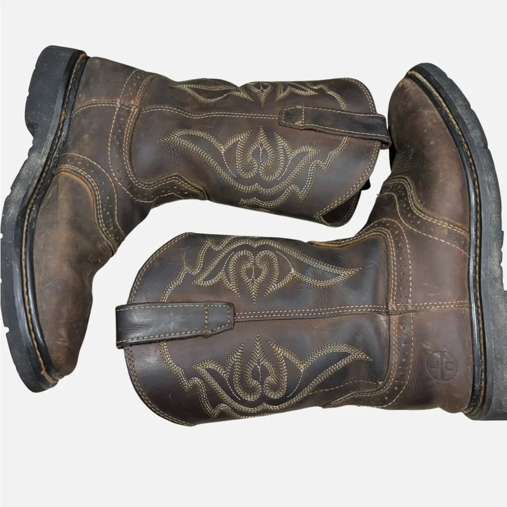Lincoln Outfitters Western Work Boot L9C12 Soft Square Toe Sz 8M Cowboy Ranch